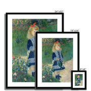 A Girl with a Watering Can Framed & Mounted Print