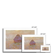 Grainstack, Sun in the Mist Framed & Mounted Print