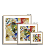 Painting with Green Center Framed & Mounted Print