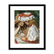 Two Girls Reading Framed & Mounted Print