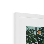 Woman Walking in an Exotic Forest (Femme se promenant dans une forêt exotique) Framed & Mounted Print