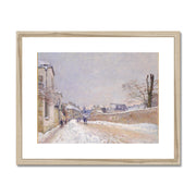 Rue Eugène Moussoir at Moret: Winter Framed & Mounted Print