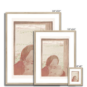 Mother with baby in front of a window Framed & Mounted Print