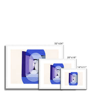 Blue Gray Violet Wheel (from series, the Mathematical Basis of the Arts) Framed & Mounted Print