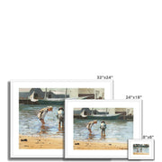 Boys Wading Framed & Mounted Print