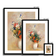 Vase of Flowers (Pink Background) Framed & Mounted Print