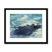 Aesthetic cloud painting background Framed & Mounted Print