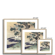 Tree and chrysanthemums Framed & Mounted Print