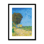 Avenue at Arles with houses Framed & Mounted Print