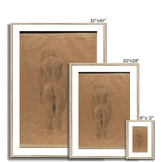 Standing Female Nude from the Back Framed & Mounted Print