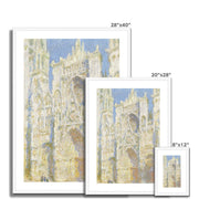 Rouen Cathedral, West Façade, Sunlight Framed & Mounted Print