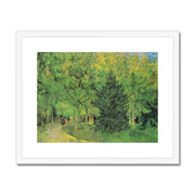 Path in the Park of Arles with Walkers Framed & Mounted Print