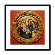 Madonna and Child with Saint John the Baptist and Angel Framed & Mounted Print