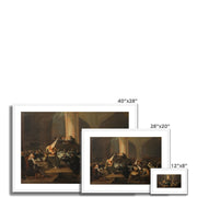 An auto de fé, an act of public penance of condemned heretics and apostates imposed by the Inquisition Framed & Mounted Print