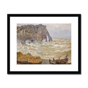 Stormy Sea in Étretat Framed & Mounted Print