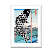 Utagawa Hiroshige's Suidobashi Bridge and Surugadai Framed & Mounted Print