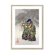 Actors in the Noh theater play Eboshiori 2 Framed & Mounted Print
