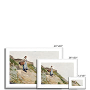 Girl Carrying a Basket Framed & Mounted Print