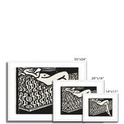 Nude Girl Lying on a Sofa Framed & Mounted Print