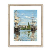 Ships Riding on the Seine at Rouen Framed & Mounted Print