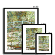 Bridge over a Pond of Water Lilies Framed & Mounted Print