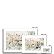 Tugboat at the Pont Neuf, Paris Framed & Mounted Print