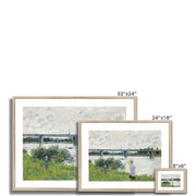 The Promenade with the Railroad Bridge, Argenteuil (1874) Framed & Mounted Print