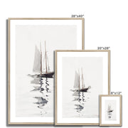 Two–masted Schooner with Dory Framed & Mounted Print