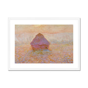 Grainstack, Sun in the Mist Framed & Mounted Print