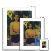 Two Tahitian Women Framed & Mounted Print