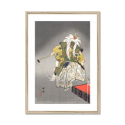 Actors in the Noh theater play Kokaji Framed & Mounted Print