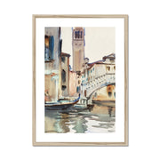 A Bridge and Campanile, Venice Framed & Mounted Print