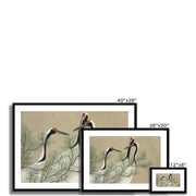 Cranes from Momoyogusa–Flowers of a Hundred Generations Framed & Mounted Print