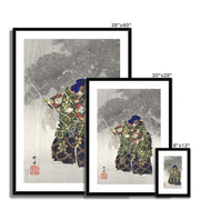 Actors in the Noh theater play Eboshiori 2 Framed & Mounted Print