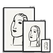 Woman's head Framed & Mounted Print