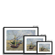 Fishing Boats on the Beach at Saintes-Maries Framed & Mounted Print