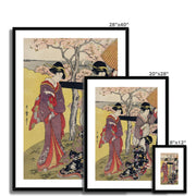 Gotenyama no Hanami Hidari Framed & Mounted Print