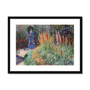 Rounded Flower Bed Framed & Mounted Print