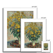 Jerusalem Artichoke Flowers Framed & Mounted Print