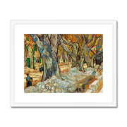 The Large Plane Trees (Road Menders at Saint-Rémy) Framed & Mounted Print