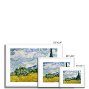 Wheat Field with Cypresses Framed & Mounted Print