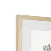 Botanical Detail Studies: Hollyhocks, Blueberries, and Blackberries Framed & Mounted Print