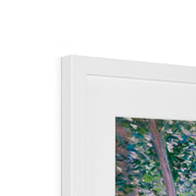 In the Woods at Giverny, Blanche Hoschedé at Her Easel with Suzanne Hoschedé Reading Framed & Mounted Print