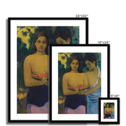 Two Tahitian Women Framed & Mounted Print