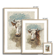 Head of a Cow, Étretat Framed & Mounted Print