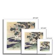 Tree and chrysanthemums Framed & Mounted Print