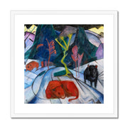 Bison in winter (red bison) Framed & Mounted Print