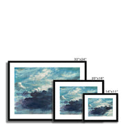 Aesthetic cloud painting background Framed & Mounted Print