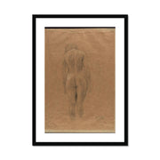 Standing Female Nude from the Back Framed & Mounted Print