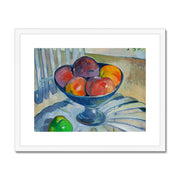 Fruit Dish on a Garden Chair Framed & Mounted Print